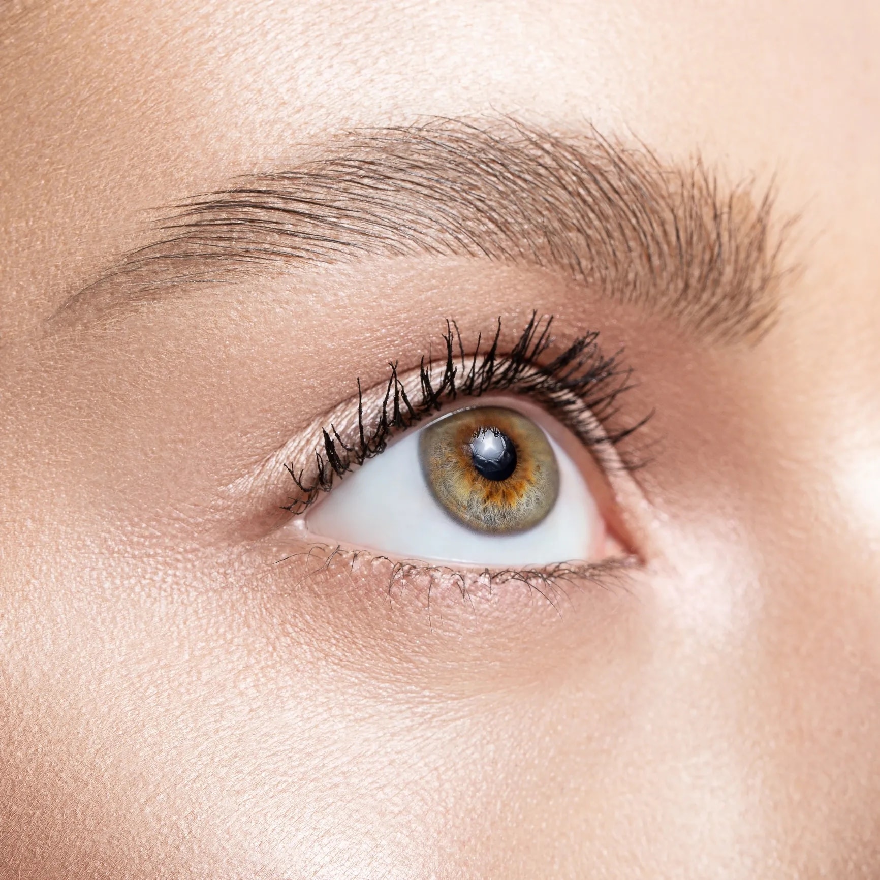Eyebrow threading close-up